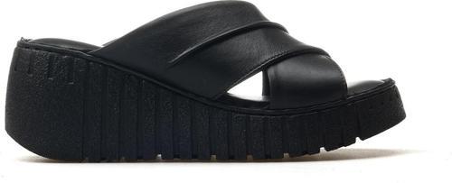 Kadın Hakiki Deri Topuklu Terlik 25y 24340252y Z Siyah