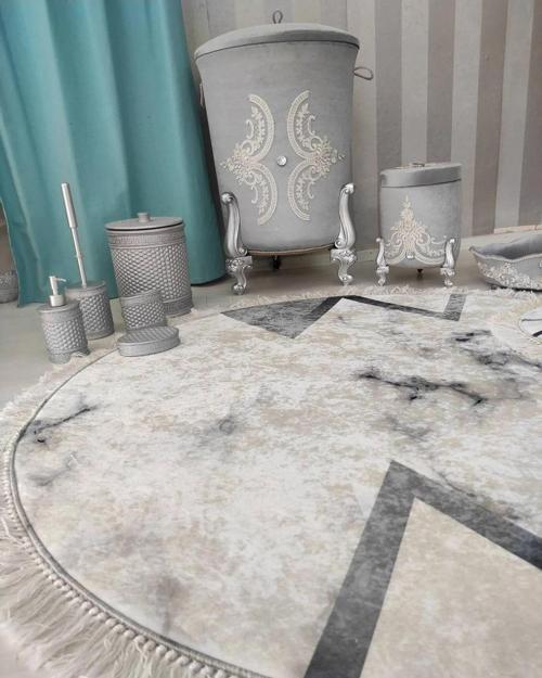 Multi  Kaymaz Taban  3lü Banyo Paspas Takımı  641-00