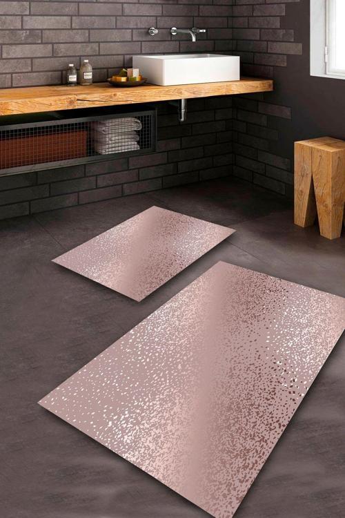  Pembe  Kaymaz Taban  Banyo Paspas Takımı  BPS-5449
