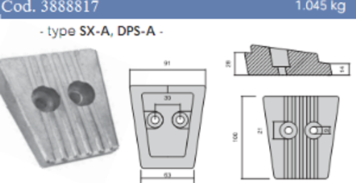 3888817 Volvo Penta DPS-A/SX-A Outdrive Transom Sh. Tutya