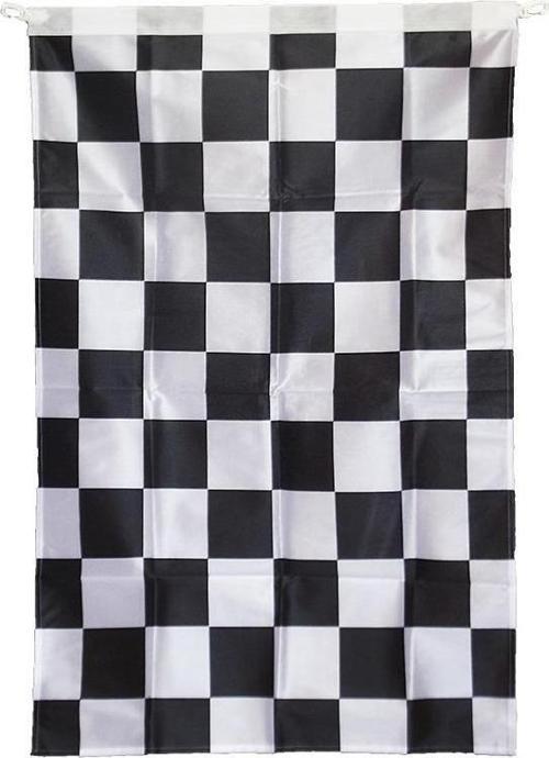 Siyah Beyaz Damalı Cankurtaran Bayrağı 70x105cm