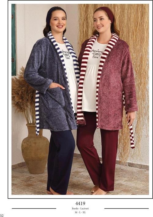 Bayan Lohusa Kışlık 'lü Pijama Takımı
