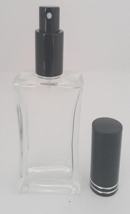 Boş Boş Parfüm Şişesi 30 Ml (5 Adet) Siyah Kapak Metal Valf İçbükey (Tekrar Doldurulabilir) Boş Şişe