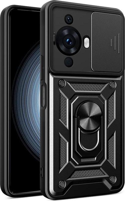 Huawei Nova 12S Uyumlu Kamera Koruma Sürgülü Standlı Tank Kılıf