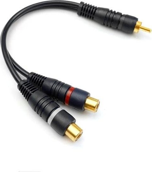 1 RCA Erkek 2 RCA Dişi 25 Cm Anfi Y Kablo