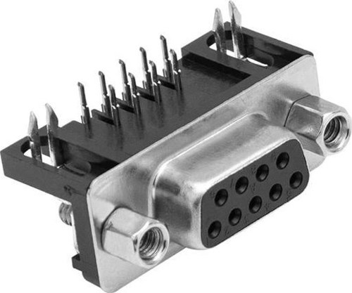 PM-7399 9 Pin Dişi D-SUB 90 Derece Konnektör