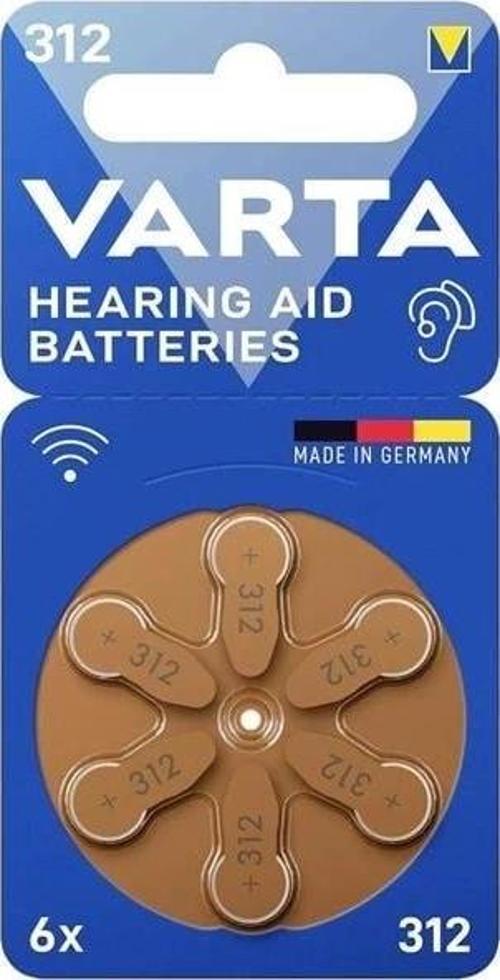 312 Numara Kulaklık İşitme Cihazı Pili (6'lı Paket)