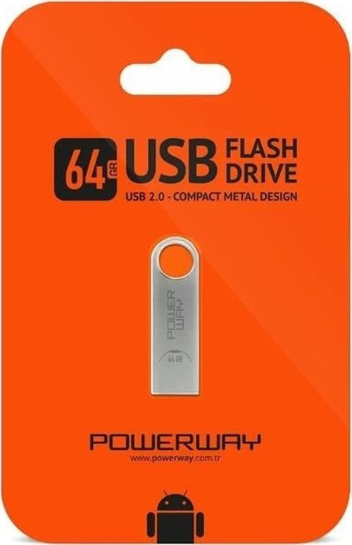 64 Gb Metal USB 2.0 Flash Bellek