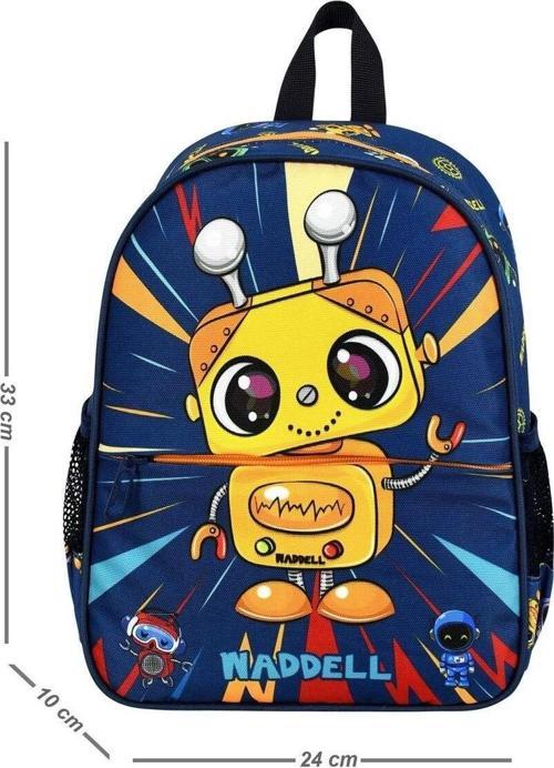 Robot Desenli Anaokulu Kreş Sırt Çantası 24111