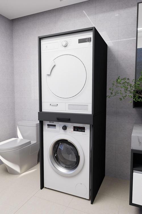 Serenity Banyo Dolabı Çamaşır Ve Kurutma Makinesi Dolabı Antrasit