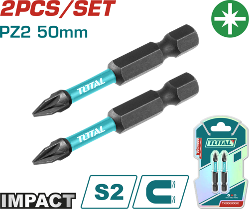 DARBELİ 50MM PZ2 BİTS UCU 2 Lİ