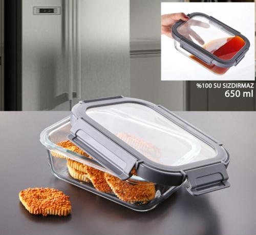 Cam Saklama Kabı Isıya Dayanıklı 650 Ml G3363