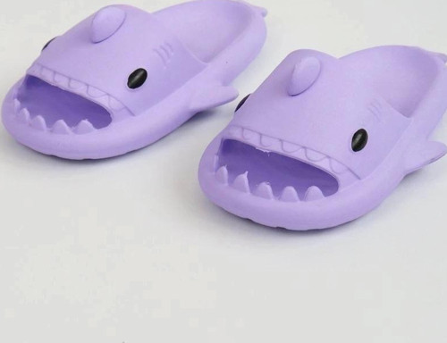 WG500 Köpekbalığı Mor Unisex Tam Ortopedik Terlik Shark Slides