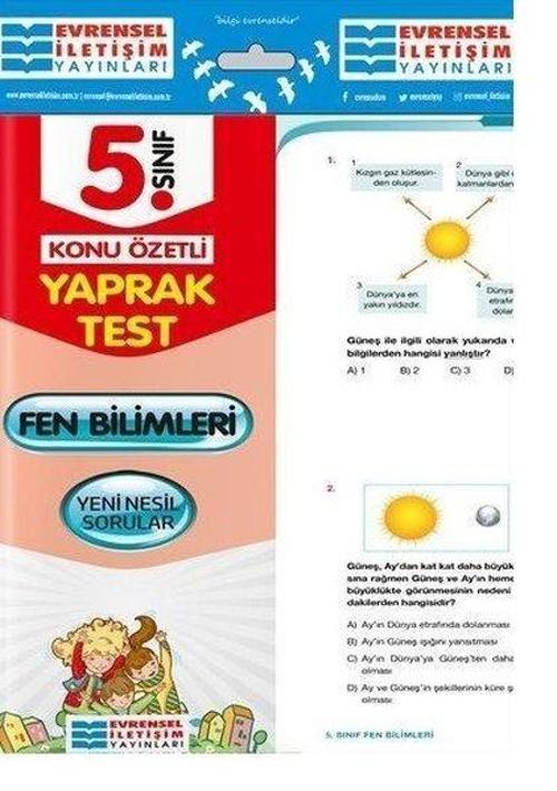5.Sınıf Fen Bilimleri Konu Özetli Yaprak Test