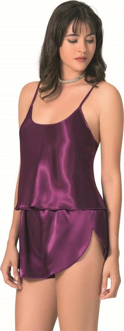 Miss Mor Saten Babydoll Şort Takımı