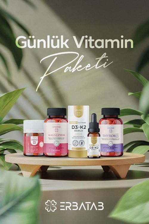 Günlük Vitamin Paketi(Thyrobex, D3K2, B12, Magnezyum)