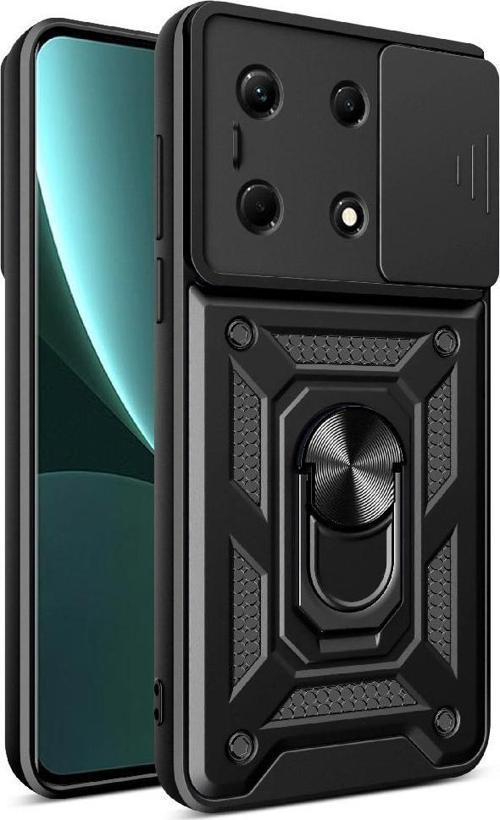 İnfinix Note 30 Vip Uyumlu Kamera Koruma Sürgülü Standlı Tank Kılıf