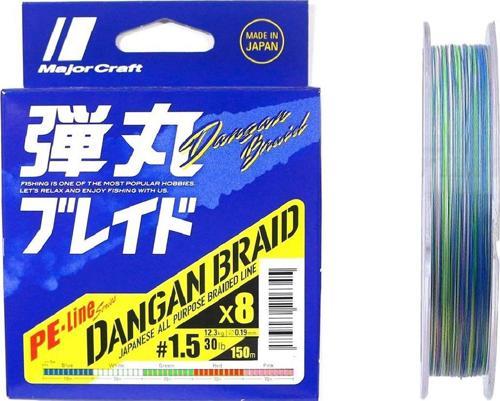 Dangan Braid 8X İp Misina PE 1.5 0.19mm 30lb/12.3kg 150mt Multi