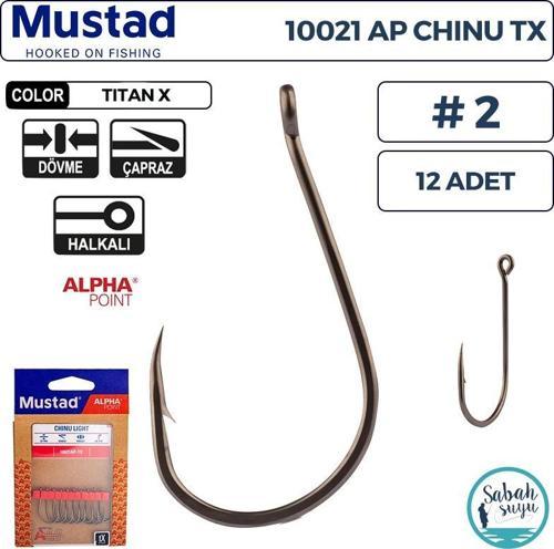 10021 AP Chinu Light Delikli Olta İğnesi TX #2 (12 Adet)