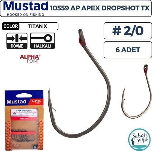 10559 AP Apex Dropshot Olta İğnesi TX #2/0 (6 Adet)