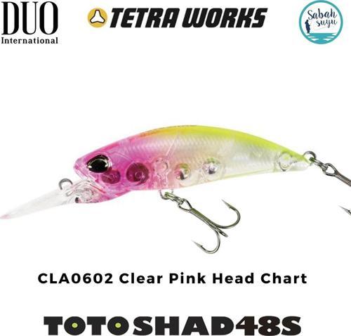 Tetra Works Toto Shad 48S CLA0602 Clear Pink Head Chart