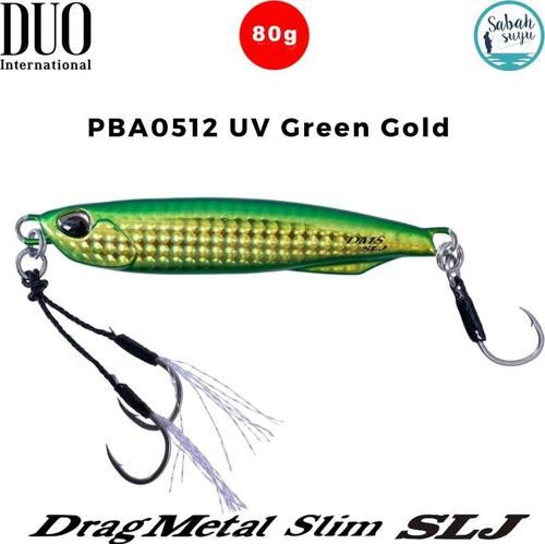 Drag Metal Slim SLJ Jig 80gr 90mm PBA0512 UV Green Gold