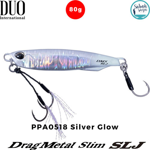 Drag Metal Slim SLJ Jig 80gr 90mm PPA0518 Silver Glow