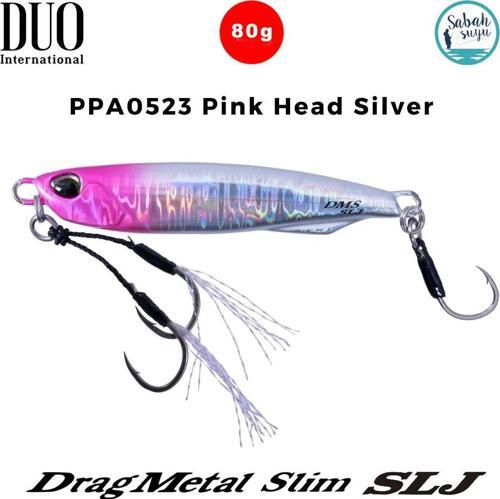 Drag Metal Slim SLJ Jig 80gr 90mm PPA0523 Pink Head Silver