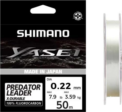 Yasei Predator Fluorocarbon Şok Lider Misina 0.22mm 3.59kg 50mt.