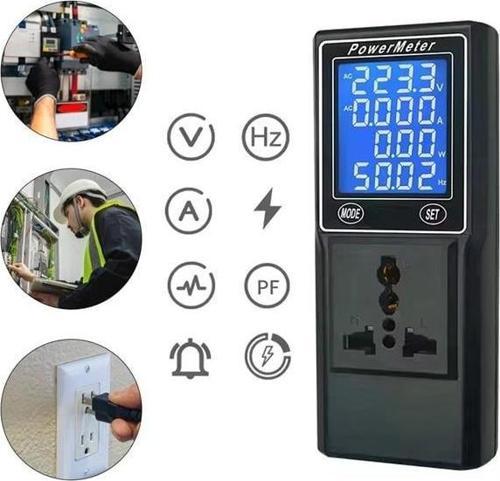 PM-26400 Volt Amper Watt HZ Güç Ölçer Dijital Ekranlı (Powermeter)