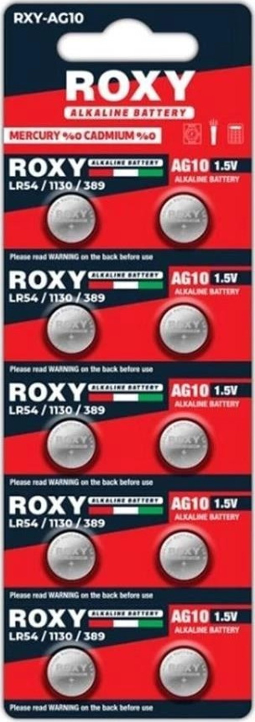 RXY-AG10 1.5 Volt LR54/1130/189/389 Alkalin Düğme Pil (10'LU Paket)