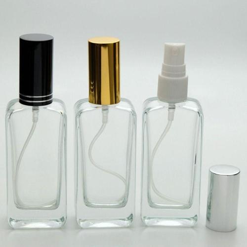 Boş Parfüm Şişesi 50 Ml (3 Adet) Gri Metal Kapak Plastik Valf Iphone (Tekrar Doldurulabilir-Çevirmeli Kapak) Boş Şişe