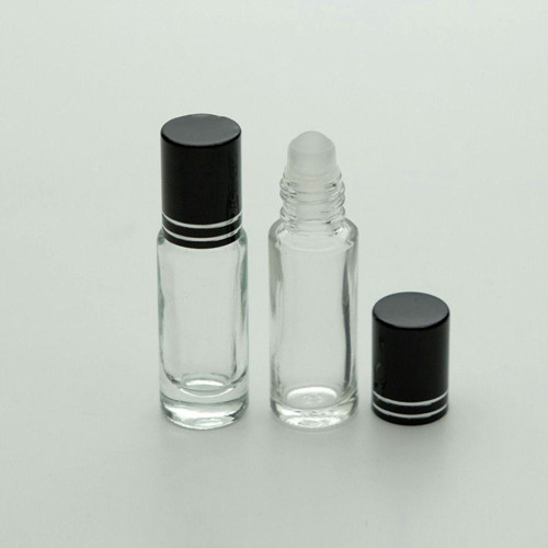 Parfüm Şişesi 5 Ml (10 Adet) Roll-On Gri Kapaklı Boş Şişe