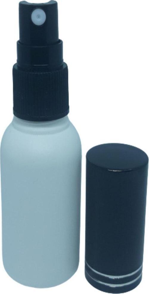 Parfüm Ve Kolonya Şişesi Beyaz 30 Ml 5 Adet (Tekrar Doldurulabilir) Siyah Kapak Boş Plastik
