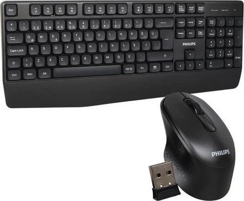 SPT6348B USB Kablosuz Ofis Tipi Siyah Numpadli Türkçe Q Klavye Mouse Seti