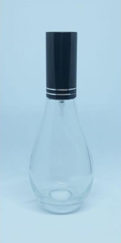 Parfüm Şişesi 70 Ml (2 Adet) (Tekrar Doldurulabilir) Boş Ampul Şişe Siyah Metal Valf Ve Kapak