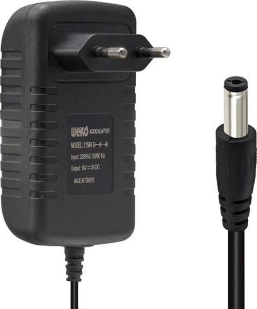 16 Volt - 2 Amper 5.5*2.5 Uçlu Yerli Üretim Power Jacklı Santral Adaptörü