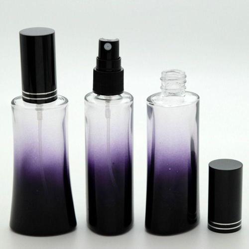 Boş Parfüm Şişesi 100 Ml (2 Adet) (Tekrar Doldurulabilir) Siyah Eyfel Siyah Kapak Plastik Valf