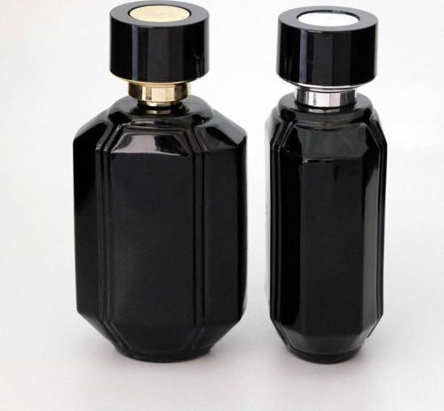 Parfüm Ve Kolonya Şişesi 100 Ml 3 Adet (Aparat İle Kapatılan) Siyah Özel Kolay Kapama Cam Şişe