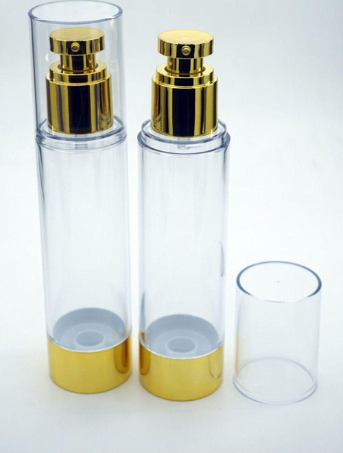 Losyon Ve Krem Şişesi 100 Ml 2 Adet (Tekrar Doldurulabilir) Parlak Airless Şişe