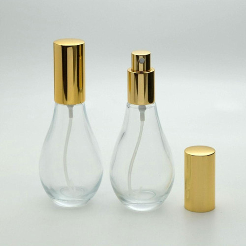 Boş Parfüm Şişesi 70 Ml (6 Adet) (Tekrar Doldurulabilir) Boş Ampul Şişe Sarı Metal Valf Ve Kapak