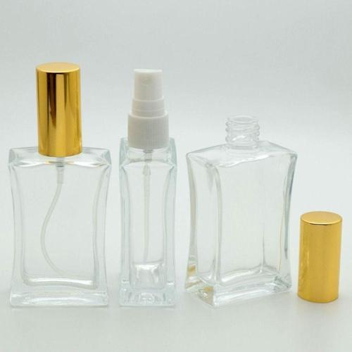 Sarı Kapak Plastik Valf Iç Bükey Boş Parfüm Şişesi 50 Ml 5 Adet