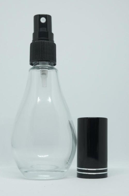 Parfüm Şişesi 70 Ml (6 Adet) (Tekrar Doldurulabilir) Boş Ampul Şişe Siyah Kapak Plastik Valf