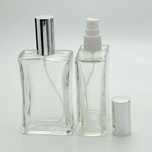 Boş Parfüm Şişesi 100 Ml (3 Adet) Metal Kapak Plastik Valf İçbükey (Tekrar Doldurulabilir) Boş Şişe