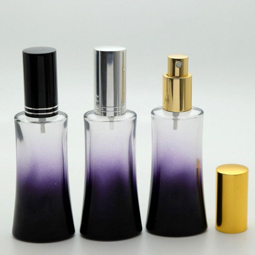 Boş Parfüm Şişesi 100 Ml (2 Adet) (Tekrar Doldurulabilir) Siyah Eyfel Sarı Metal Valf Ve Kapak Boş Şişe