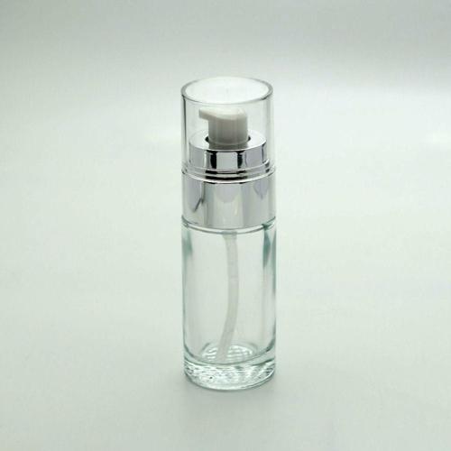 Losyon Ve Krem Şişesi 40 Ml (20 Adet) (Tekrar Doldurulabilir) Şeffaf Gri Kapaklı Boş Şişe