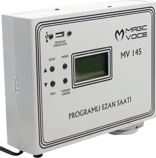 MV-145 3 Hocalı Programlı Duvar Tipi Ezan Saati