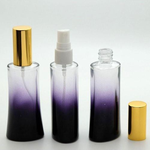 Parfüm Şişesi 100 Ml (2 Adet) (Tekrar Doldurulabilir) Siyah Eyfel Sarı Kapak Plastik Valf Boş Şişe