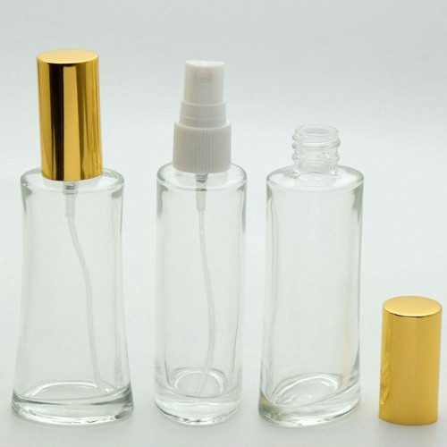 Parfüm Şişesi 50 Ml 10 Adet (Tekrar Doldurulabilir) Sarı Kapak Plastik Valf Eyfel Boş Şişe