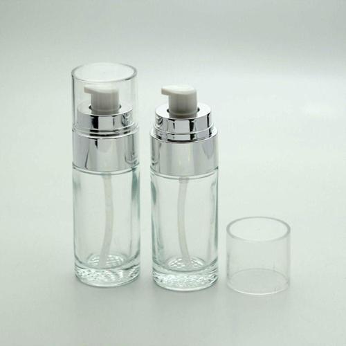 Şeffaf Gri Kapaklı Boş Krem Ve Losyon Şişesi 40Ml 3 Adet (Tekrar Doldurulabilir)